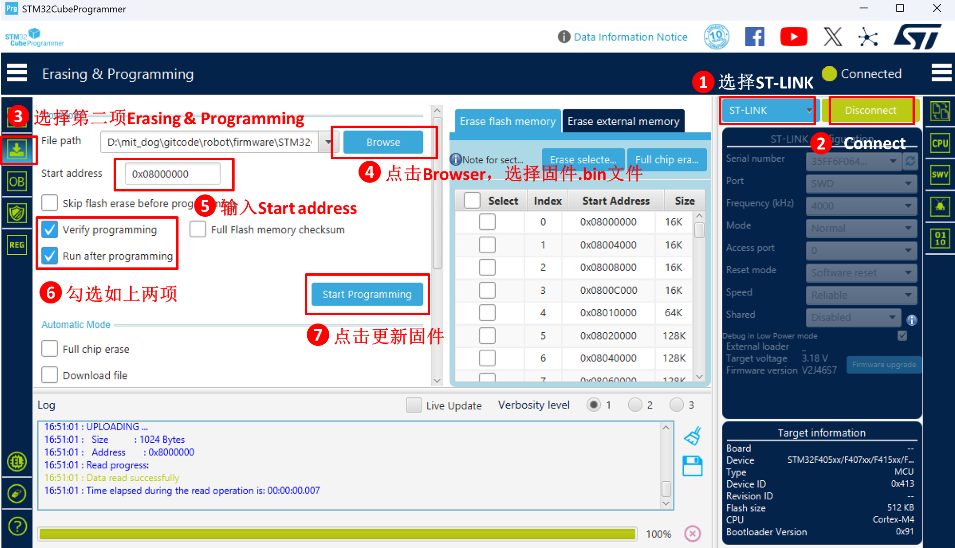 STM32 firmware update flow